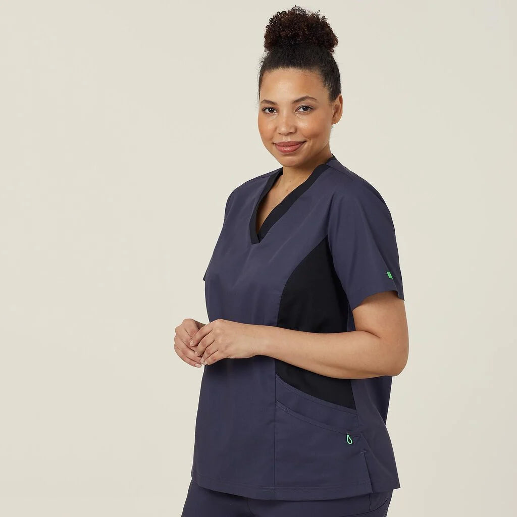 Next Generation Antibacterial Active Nightingale Scrub Top - Comfortable Medical Uniform for Nurses & Healthcare Workers - Perfect for Hospitals, Clinics & Long Shifts