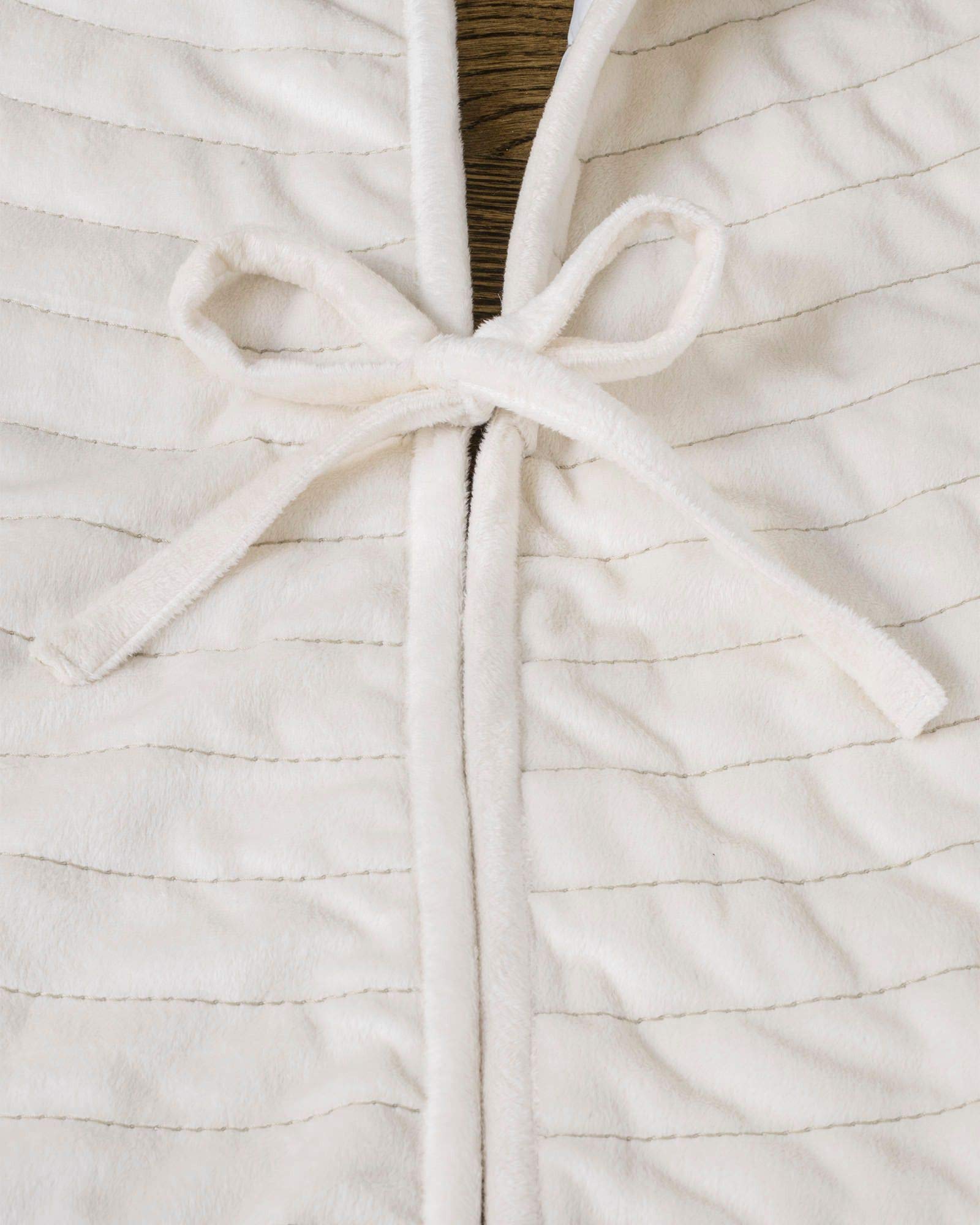 Balsam Hill 84-Inch Berkshire Ivory White Channel Stitch Christmas Tree Skirt | Premium Holiday Decor for Living Room, Fireplace & Festive Gatherings