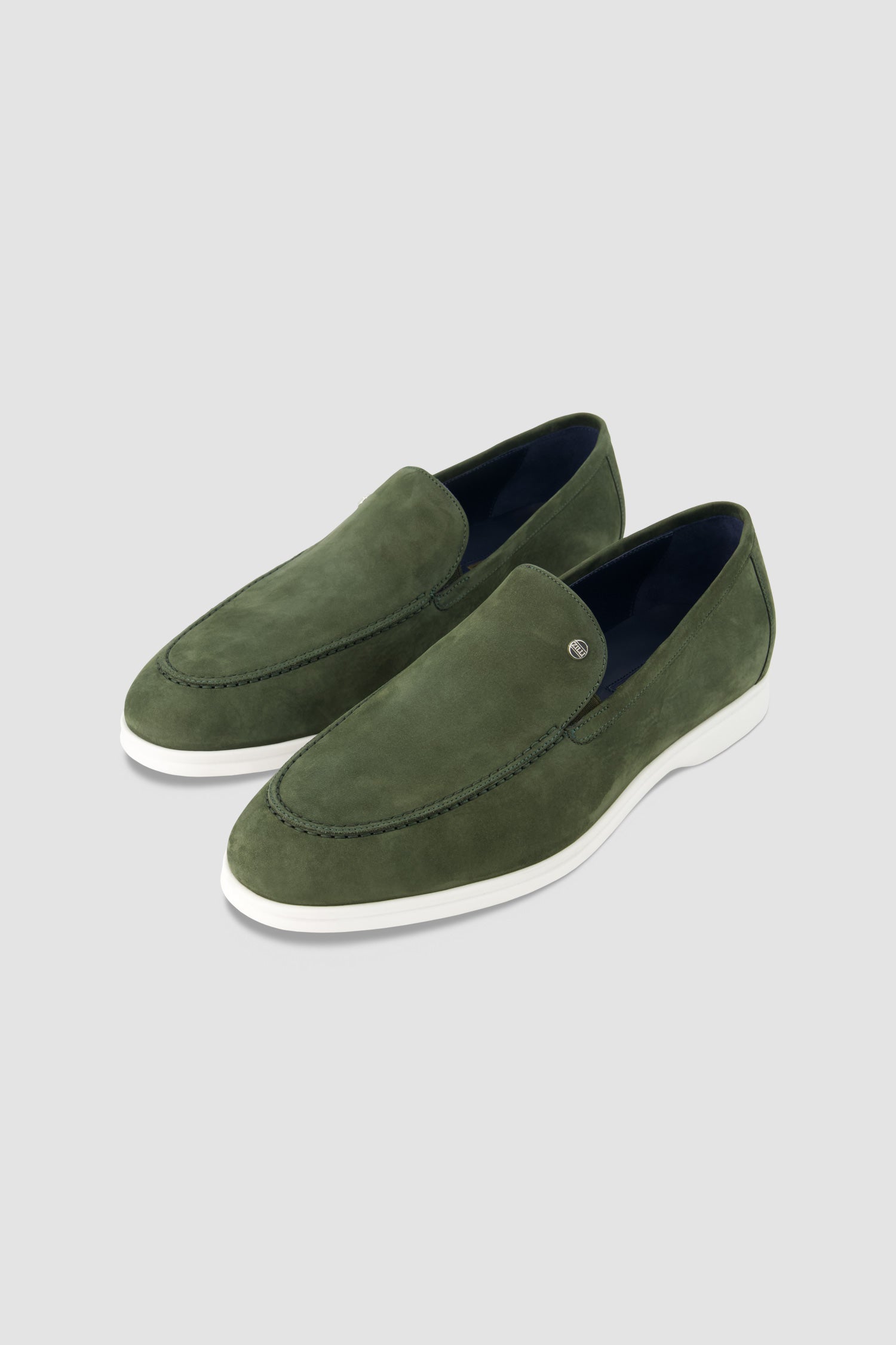 Zilli Green Suede Calfskin Loafers for Men - Premium Italian Leather Slip-On Shoes - Comfortable Casual & Business Dress Shoes for Office, Travel & Special Occasions