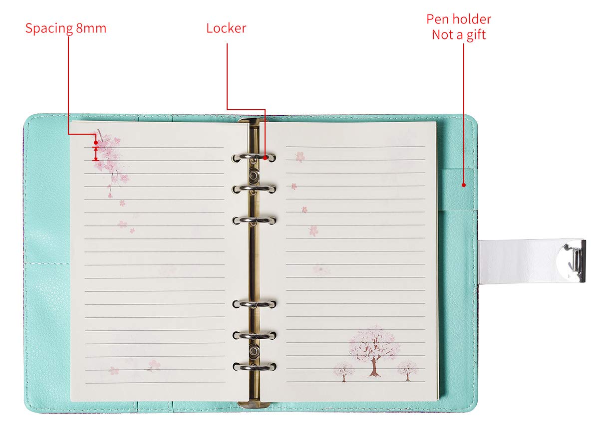 ARRLSDB Digital Password Journal with Combination Lock - A6 Refillable Leather Diary Notebook for Girls & Teens - Perfect for School, Travel, and Personal Secret Keeping (Purple)