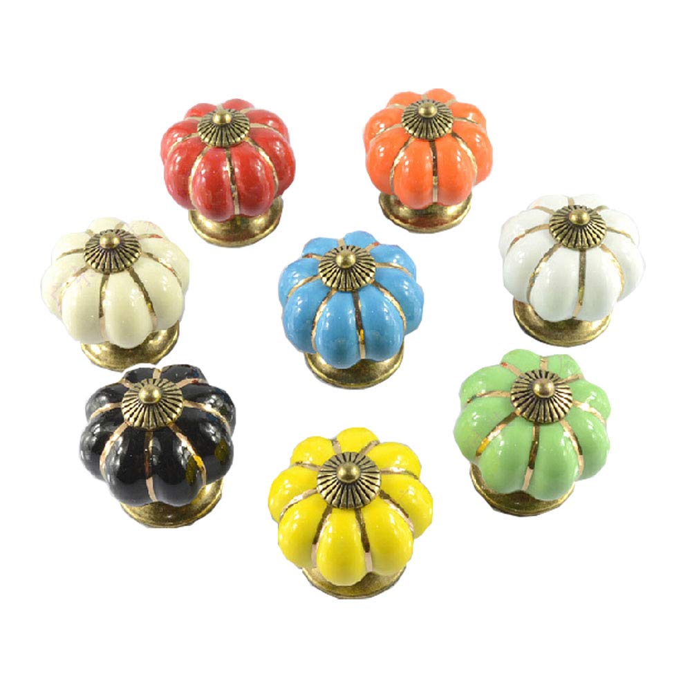 Colorful 40mm Ceramic Cabinet Knobs & Pulls - 8 Vibrant Colors for Kitchen, Bathroom, Dresser & Cupboard Drawers - Durable & Stylish Hardware for Home Decor & DIY Projects