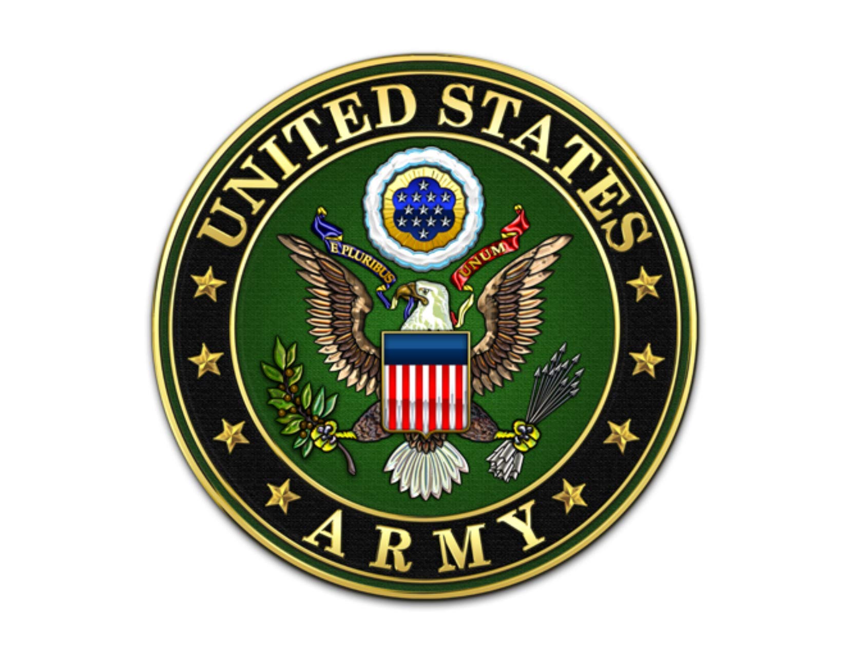 8 Inch Round Cake with United States Army Logo - Patriotic Birthday Cake or Cupcake Topper - Perfect for Military Themed Parties, Veterans Day, and Army Celebrations