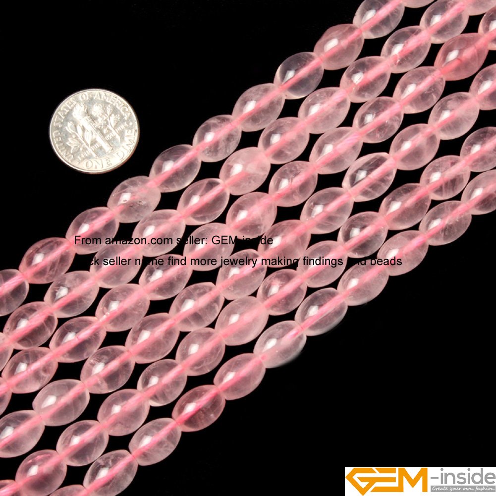Genuine Rose Quartz Gemstone Loose Beads - Natural 13x18mm Oval Crystal Energy Stones for Jewelry Making (15 Inch Strand) - DIY Bracelets, Necklaces & Healing Crystal Jewelry
