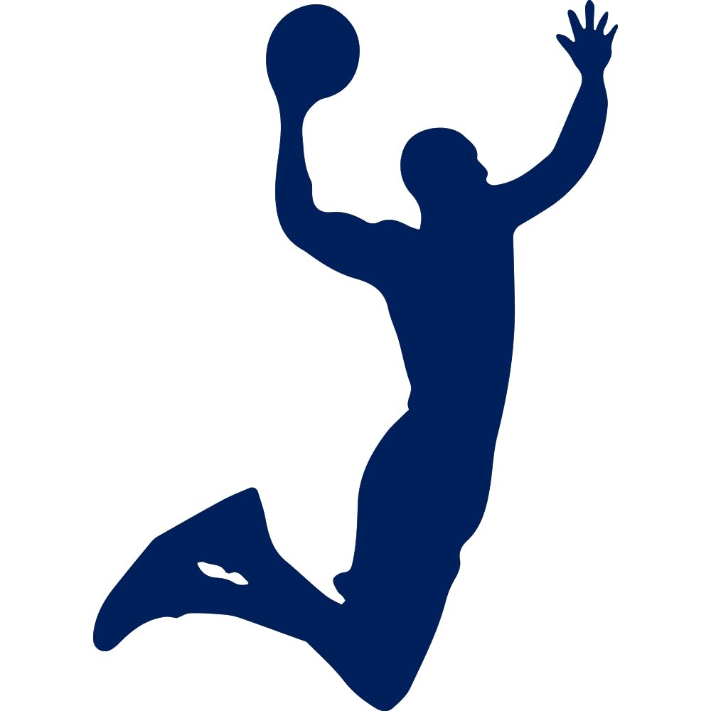 Premium Waterproof Vinyl Basketball Dunk Decal Stickers (Navy Blue, Set of 2) - Durable Laptop, Phone, Helmet, Car Window, Bumper, Mug, Cup, Wall Decor for Sports Fans & Home Office Decoration