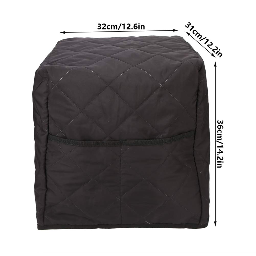 Premium Soft Cotton Coffee Maker Cover with Storage Pocket - Universal Dust Protector for Stand Mixers, Blenders & Home Appliances | Ideal for Kitchen Countertop & Appliance Storage
