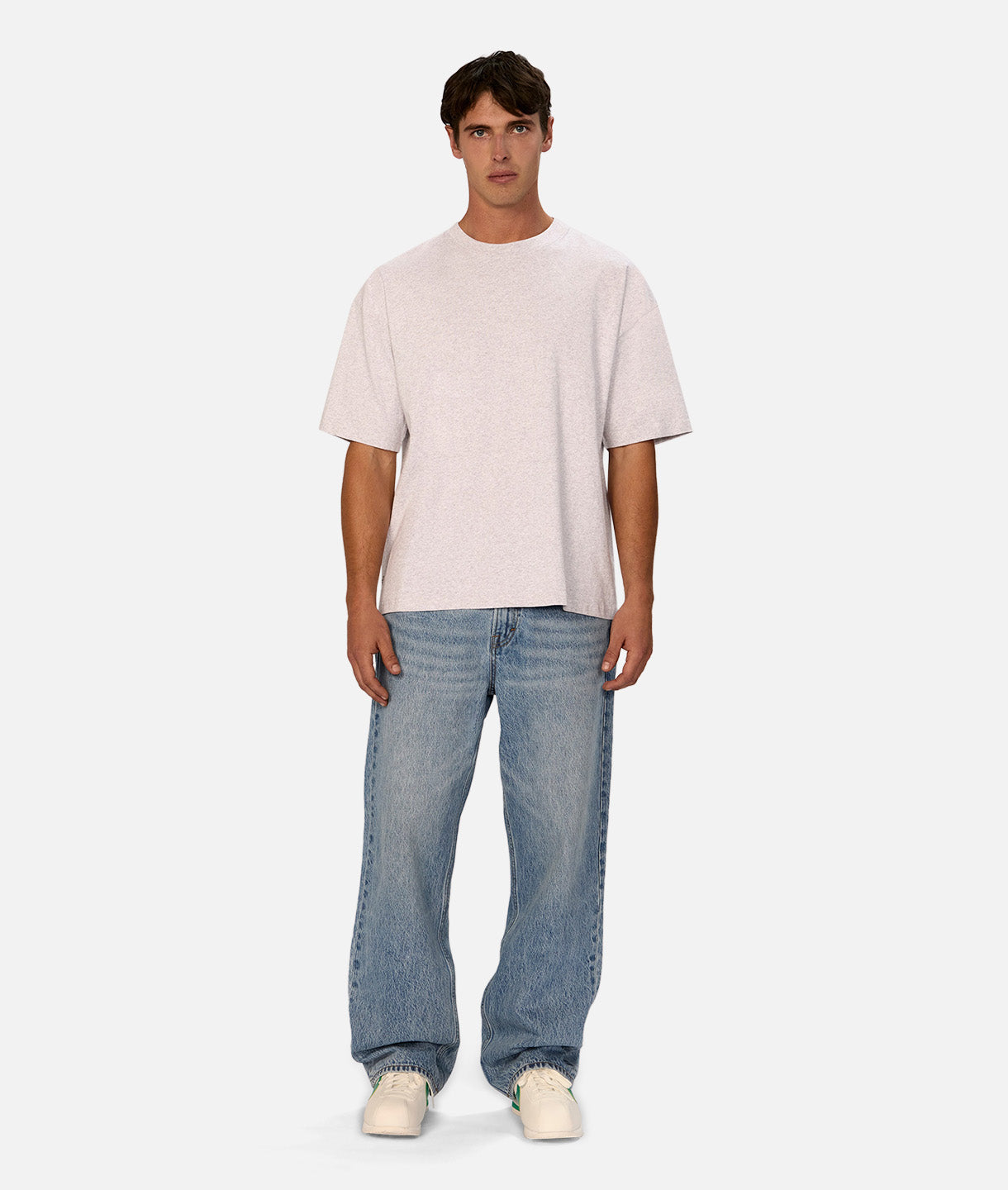 The Del Mar Tee - Soft Cotton Crewneck T-Shirt in New Marle Grey | Casual Everyday Wear & Layering Essential