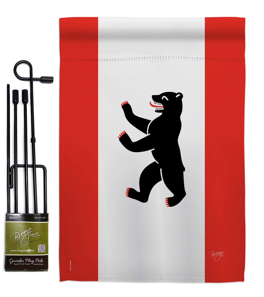 Berlin Garden Flag Set - Double-Sided House Decoration for Yard & Gift