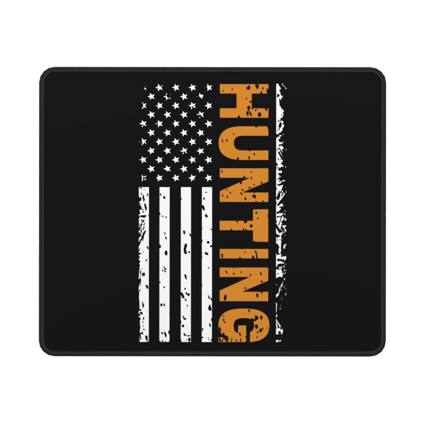 SIYTUAU American Flag Hunting Mouse Pad - Waterproof, Non-Slip Rubber Base for Office & Gaming - 10x12 Inch Laptop Mousepad | Perfect for Work, Gaming & Patriotic Home Office Setup