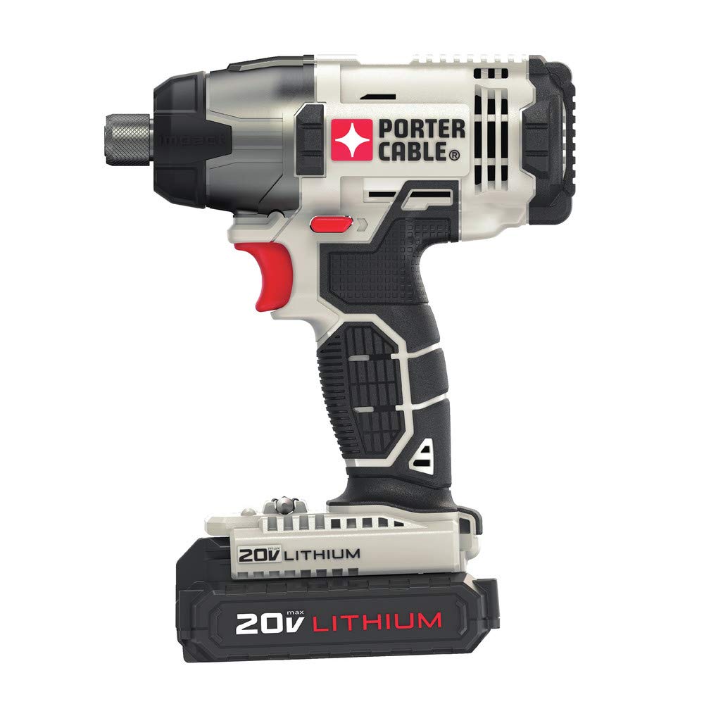 PORTER CABLE PCCK604L2 20V MAX Lithium-Ion Cordless Drill Driver and Impact Driver Combo Kit - Power Tools for DIY Projects, Home Repairs & Professional Construction Work