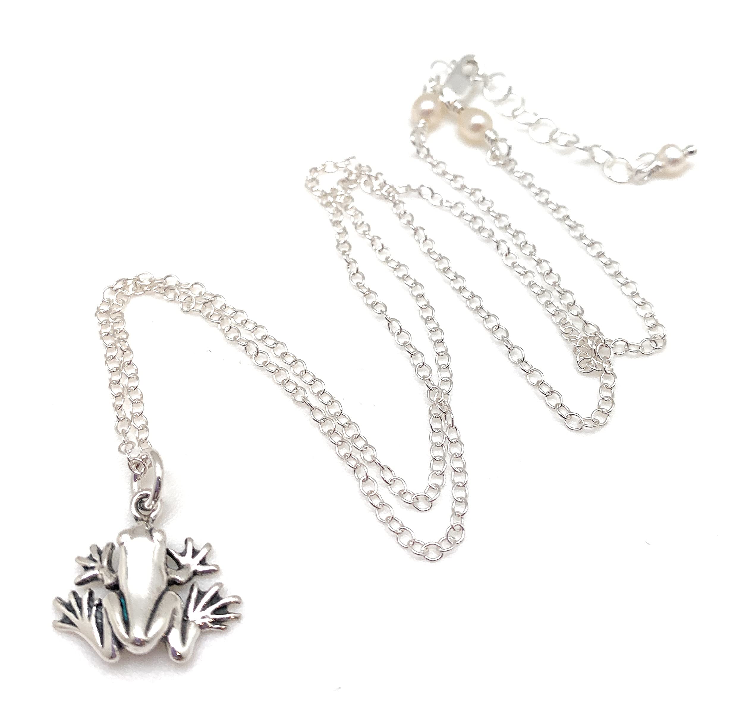 Small Frog Sterling Silver Charm Necklace - Dainty Animal Jewelry for Women - Perfect Gift for Nature Lovers, Birthday & Everyday Wear