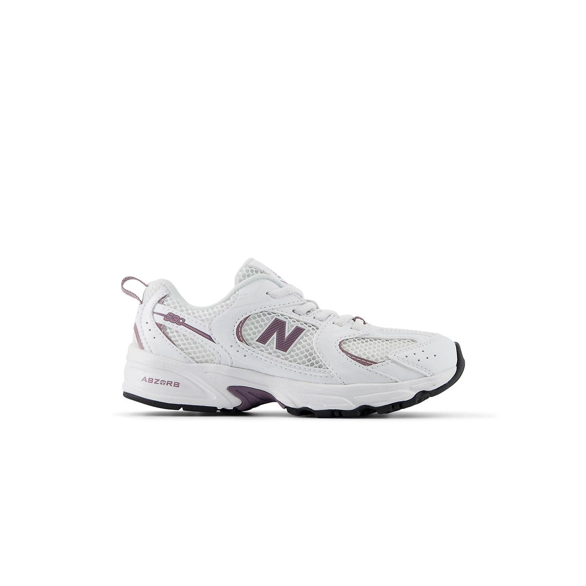Kids 530 Bungee Jumping Shoes - White/Dark Ice Wine Color - Perfect for Outdoor Play, Trampoline Parks & Active Children's Sports
