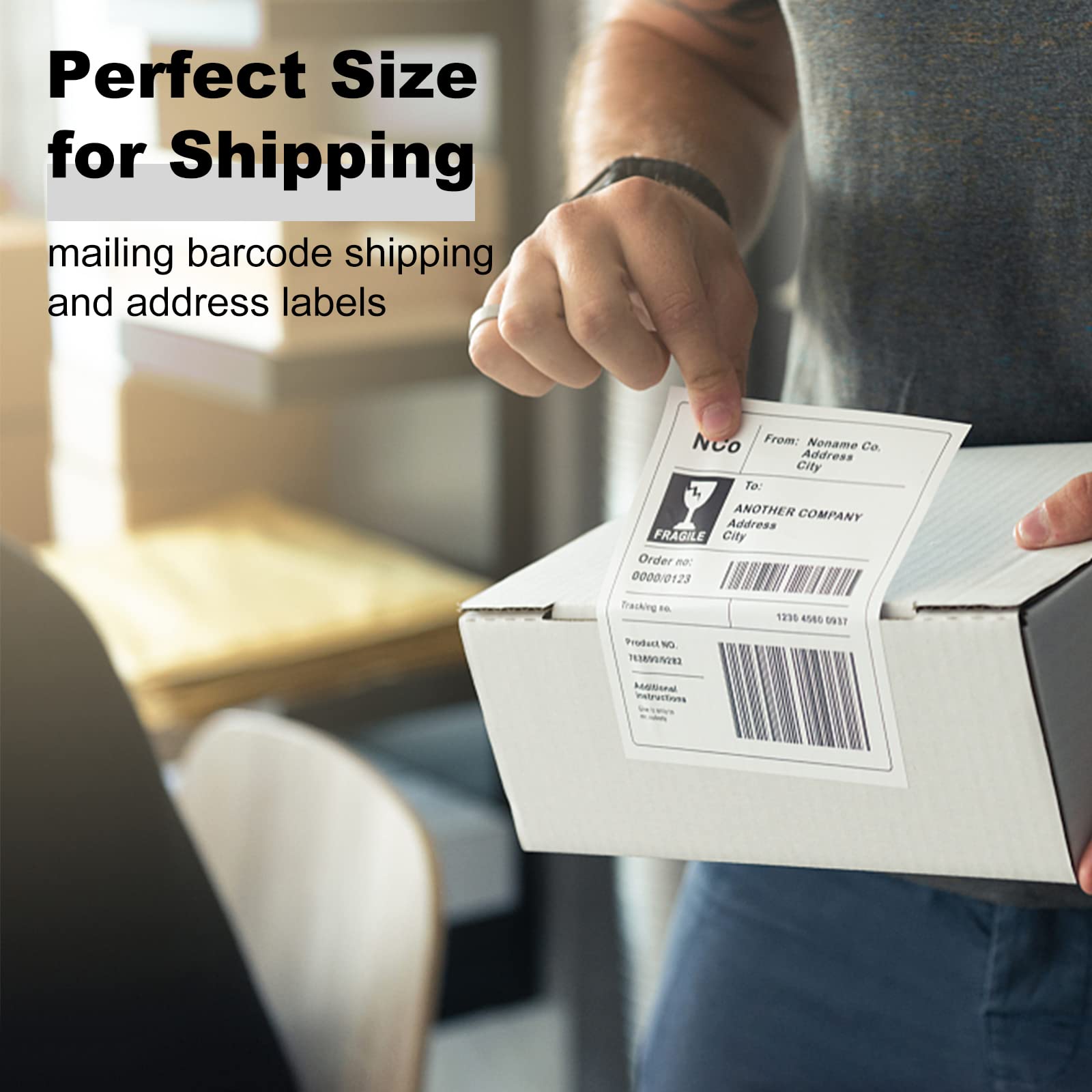 BESTEASY 8.5 x 11 Inch Sticker Paper - 2000 Sheets Full Sheet Labels for Laser & Inkjet Printers, Self-Adhesive Shipping Labels - Perfect for Mailing, Packaging & DIY Crafts