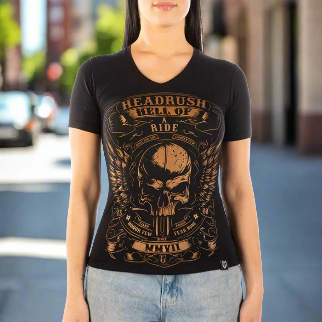 Vintage V-Neck T-Shirts for Women - Soft Cotton Retro Tees - Casual & Comfortable Everyday Wear for Outfits, Layering, and Street Style