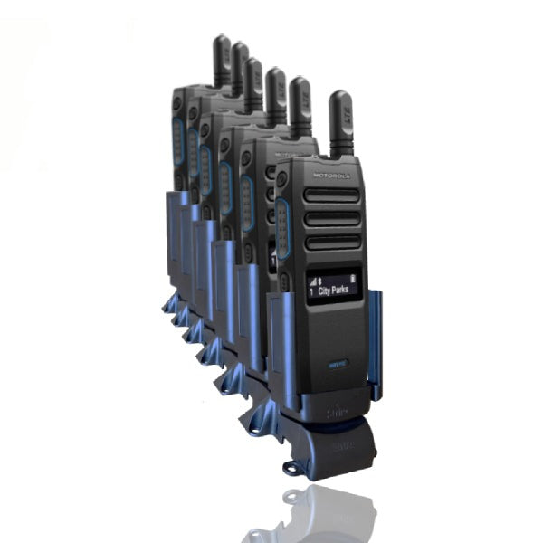 Motorola WAVE PTX TLK 110 Two-Way Radio 6-Bay Desktop Charger - Fast Charging for Multiple Radios | Ideal for Security, Construction & Event Teams
