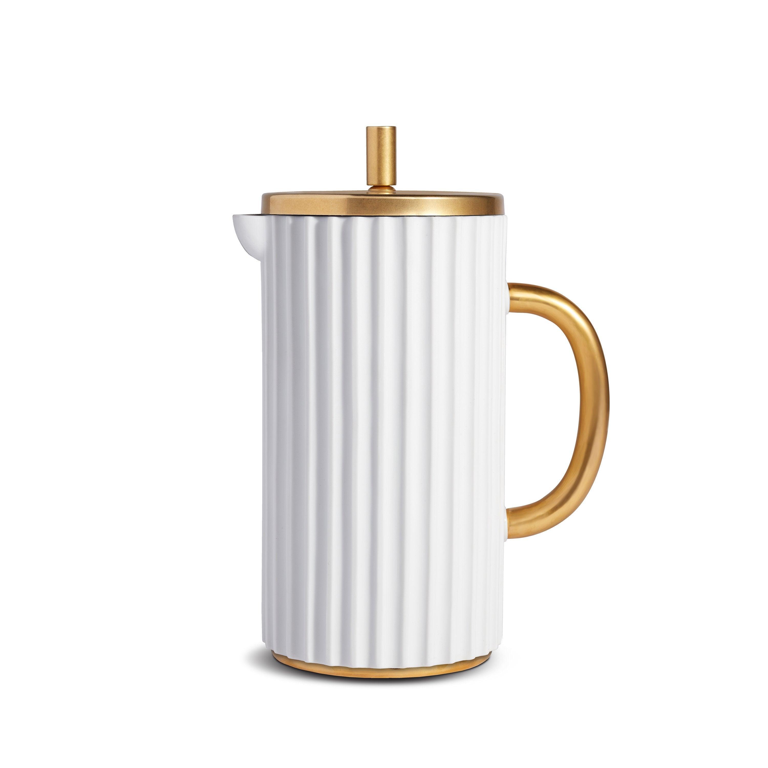 Premium Ionic French Press Coffee Maker - 34oz Stainless Steel, Heat-Resistant & Durable for Rich, Smooth Brewing - Perfect for Home, Office, Camping & Gifts