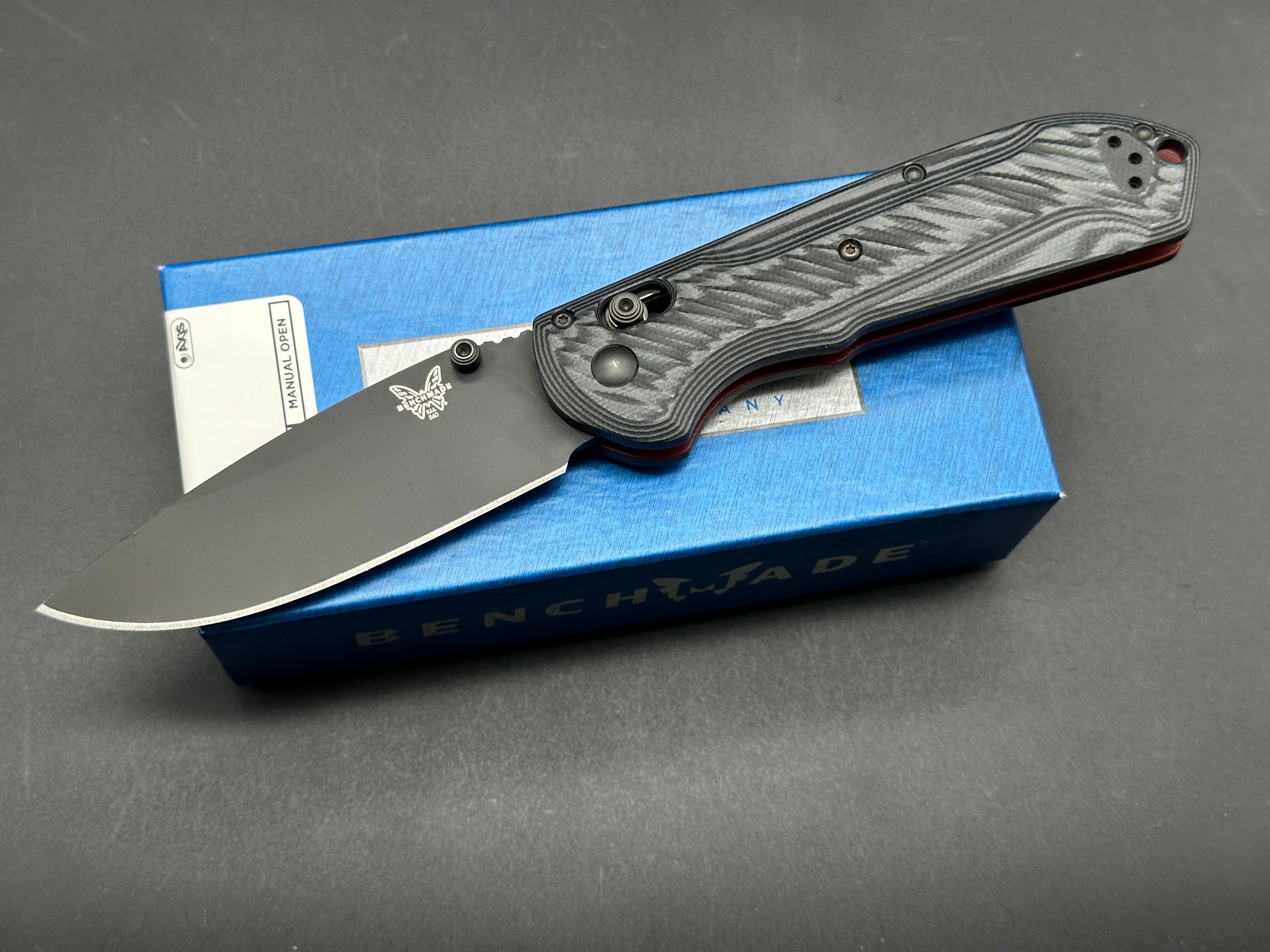 Benchmade Freek Folding Knife - Gray/Black G10 Handle, 3.6