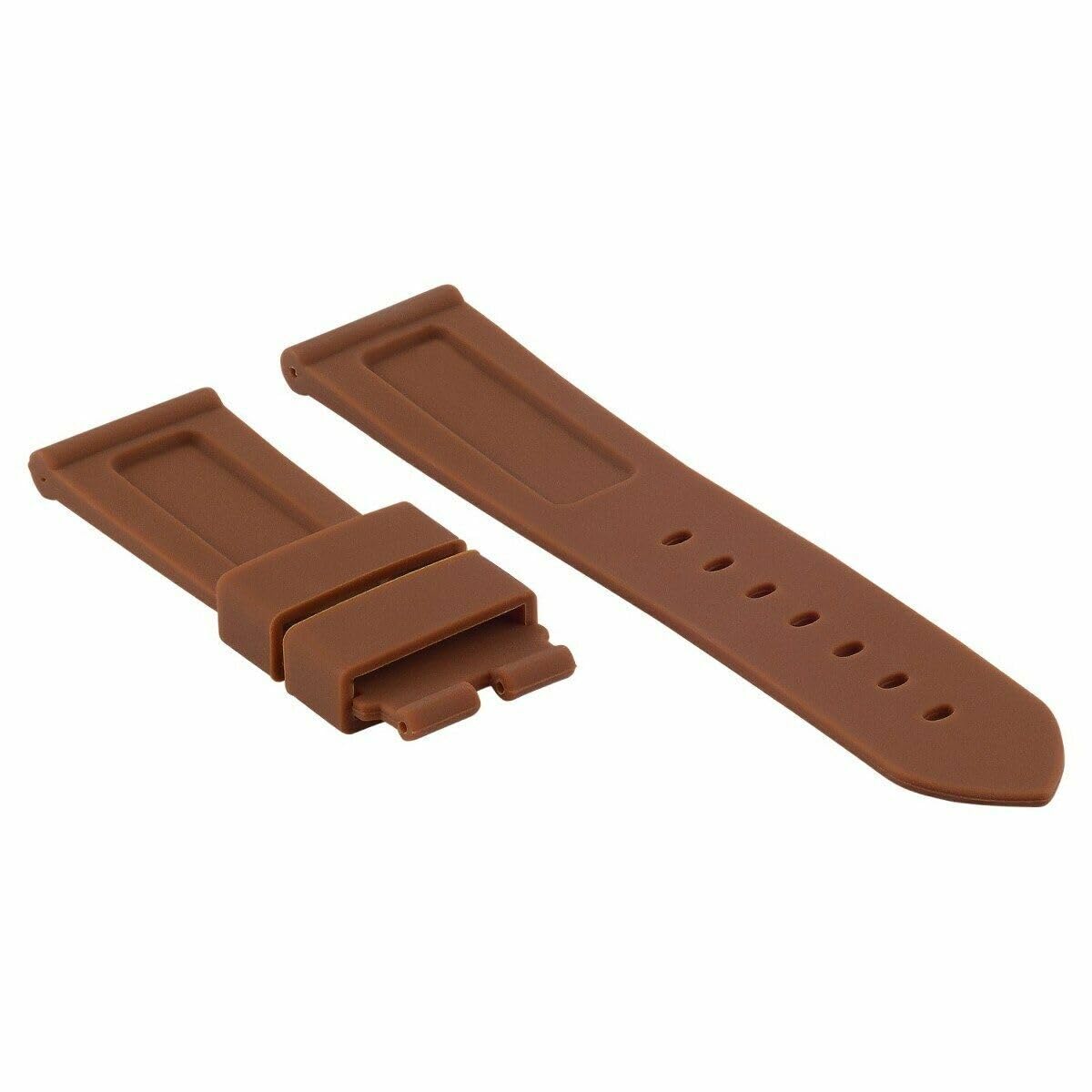 22mm-24mm Rubber Diver Watch Band Strap with Deployment Clasp Buckle - Compatible with Panerai Watches - Durable Waterproof Replacement Strap for Diving, Swimming & Outdoor Activities