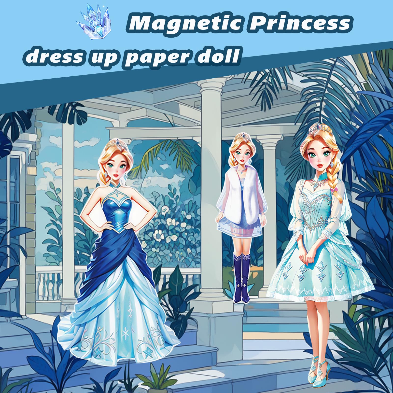 Magnetic Dress Up Doll Set for Girls Age 4-7 | Princess Clothes Puzzle & DIY Travel Toys | Learning & Imagination Development | Perfect for Birthday Gifts, Travel Entertainment & Pretend Play
