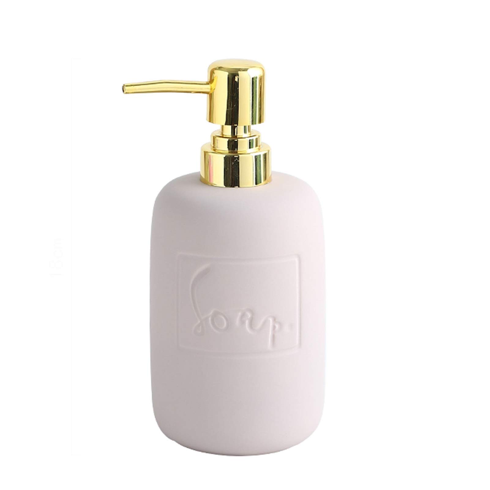 Ceramic Soap Dispenser - High Capacity Manual Liquid Soap & Lotion Dispenser for Kitchen, Bathroom Sink, Washstand | Refillable Hand Soap Dispenser for Home, Office, Restaurant Use