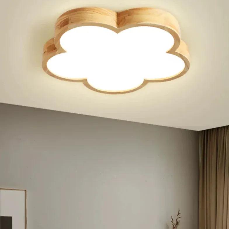 Wooden Star Shaped Ceiling Light for Kids Room - Dimmable LED Nursery Light - Perfect for Bedroom, Playroom & Children's Decor
