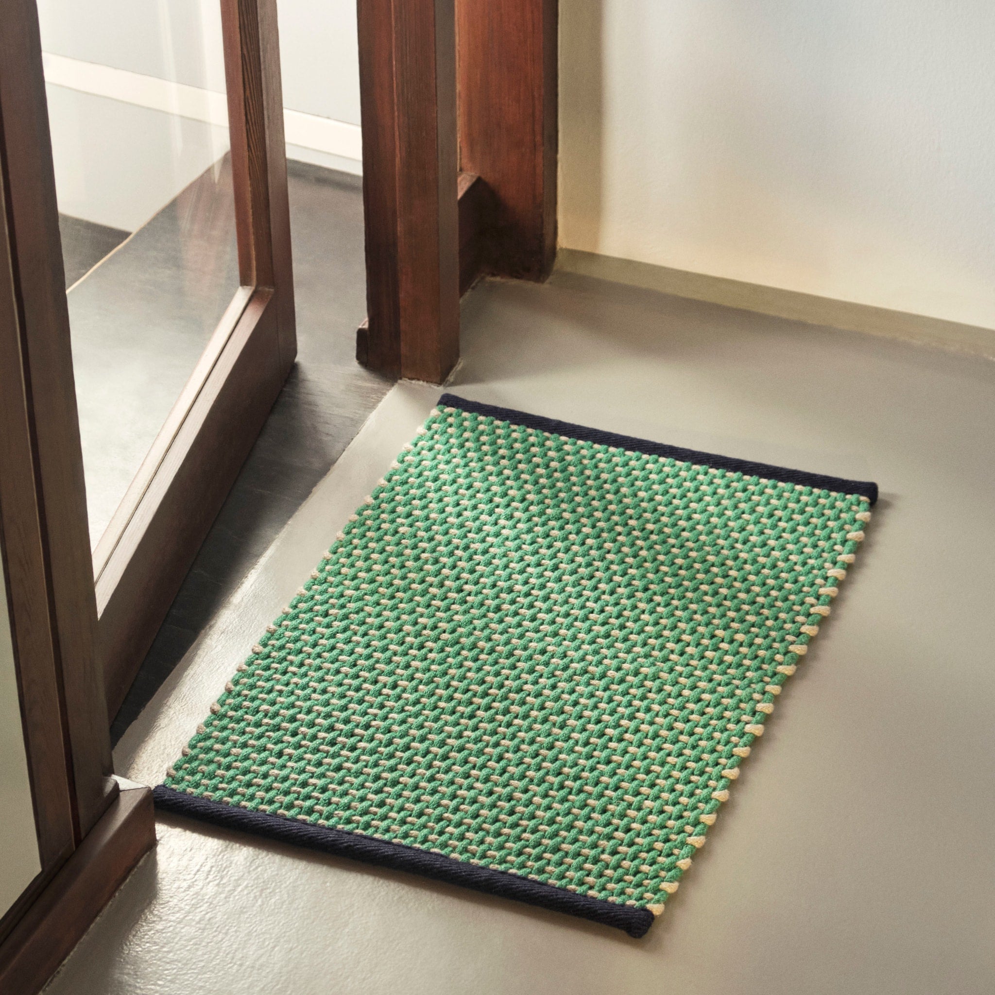 Premium HAY Door Mat 50x70cm - Soft Light Green Indoor/Outdoor Entryway Rug - Non-Slip Welcome Mat for Home, Office, Apartment & Patio Use