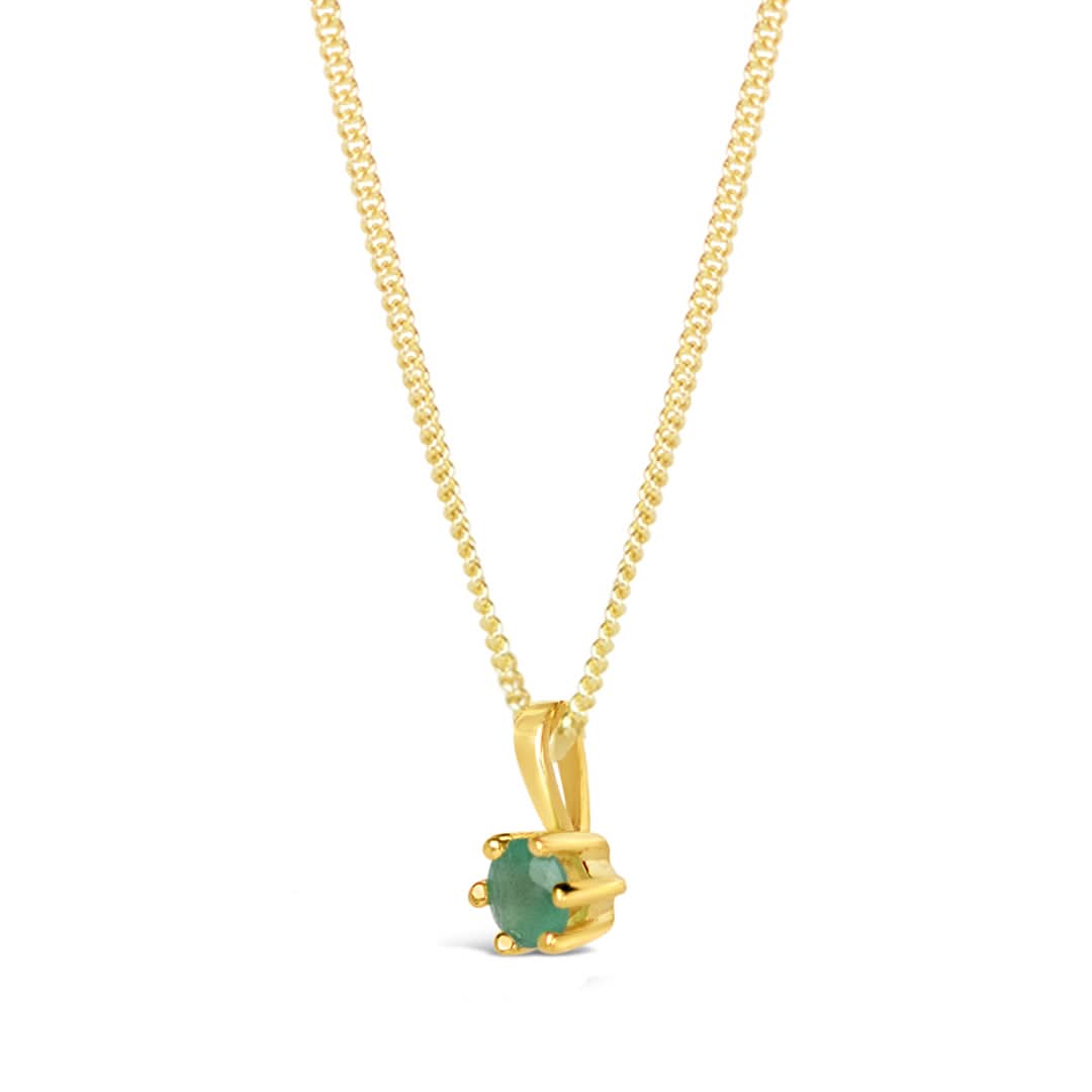 Exquisite 14K Gold Emerald Charm Necklace for Women - Perfect for Weddings, Anniversaries & Special Occasions