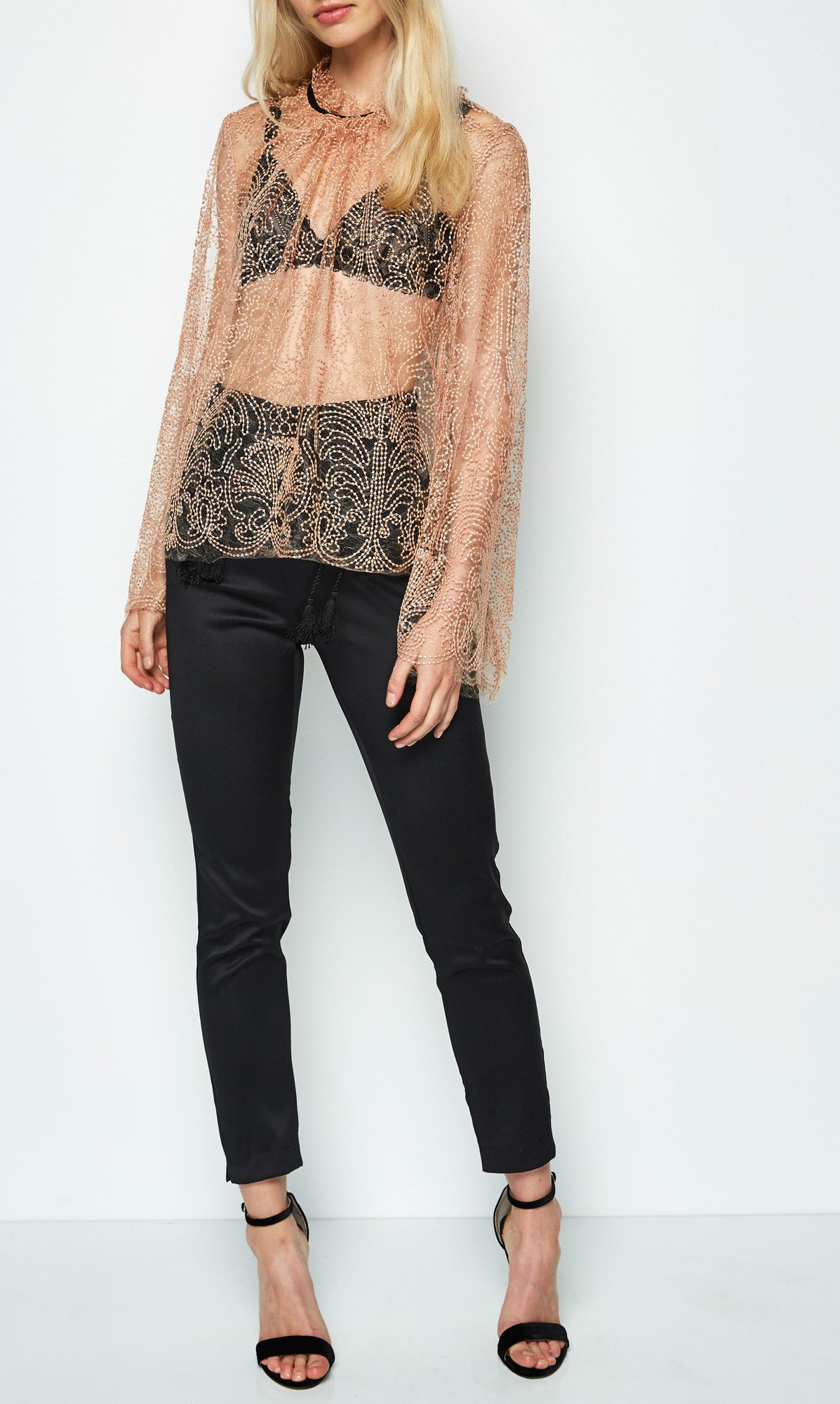 Del Mar Blouse Amber - Women's Elegant Floral Print Casual Shirt for Summer, Beach & Office Wear