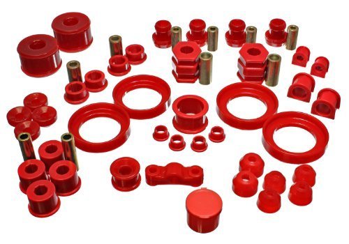 Energy Suspension 16.18109R Master Bushing Kit for Honda Civic Si - Complete Polyurethane Suspension Upgrade for Improved Handling & Ride Comfort | Perfect for Street Performance & Track Racing