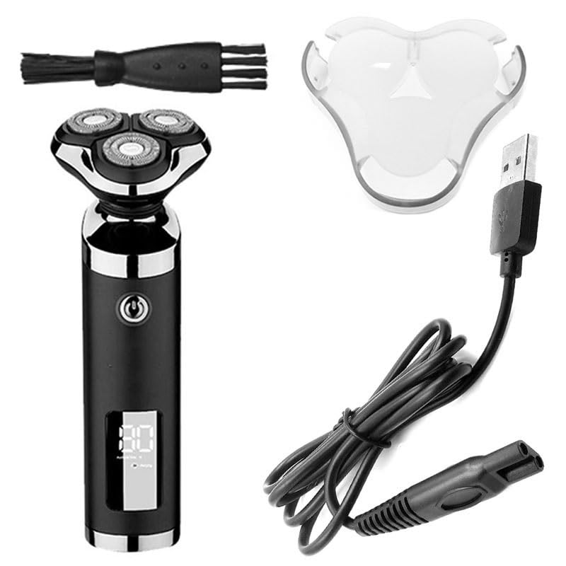 Waterproof Electric Head Shaver for Bald Men - Rechargeable Wet/Dry Shaver with LCD Display | Perfect for Travel, Gym & Daily Grooming