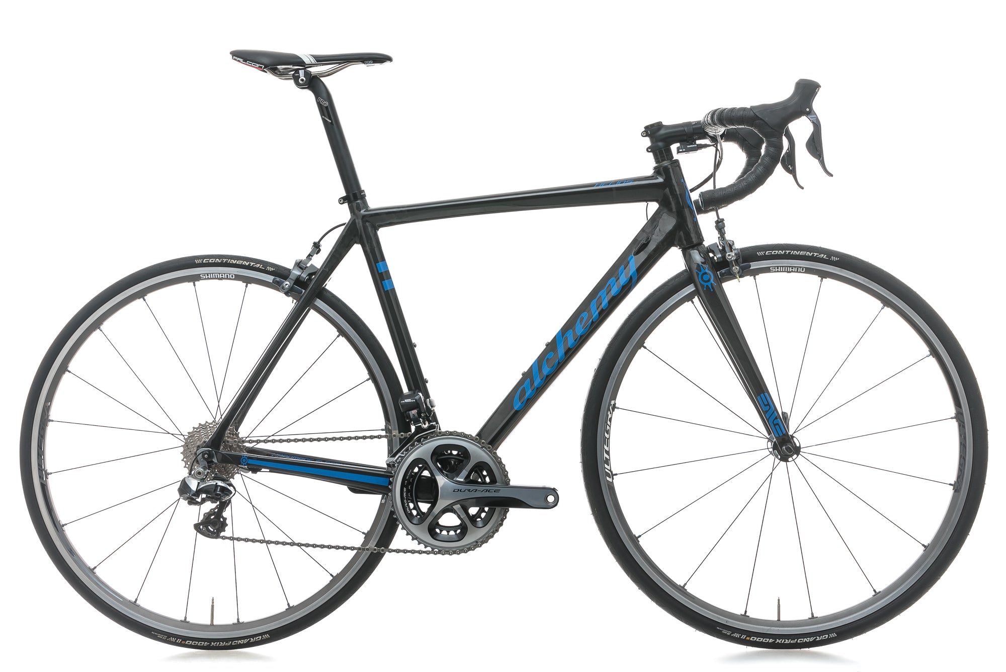 Alchemy Helios 54cm Road Bike - Lightweight Carbon Fiber Frame, Shimano 105 Groupset (2017 Model) - Perfect for Road Racing, Endurance Cycling & Commuting