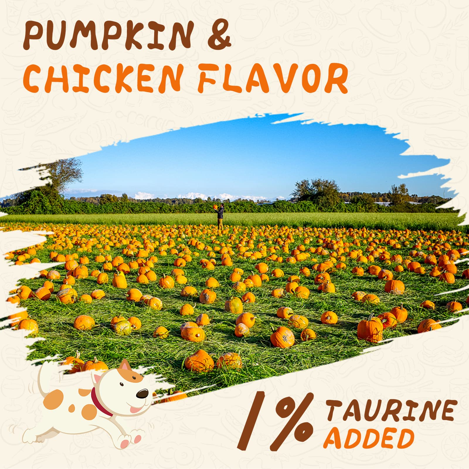 Healthy Chicken Wrapped Pumpkin Dog Treats - Grain Free, Low Fat Training Snacks with Taurine - 12.5 oz for Small & Large Dogs - Perfect for Obedience Training & Rewarding Good Behavior