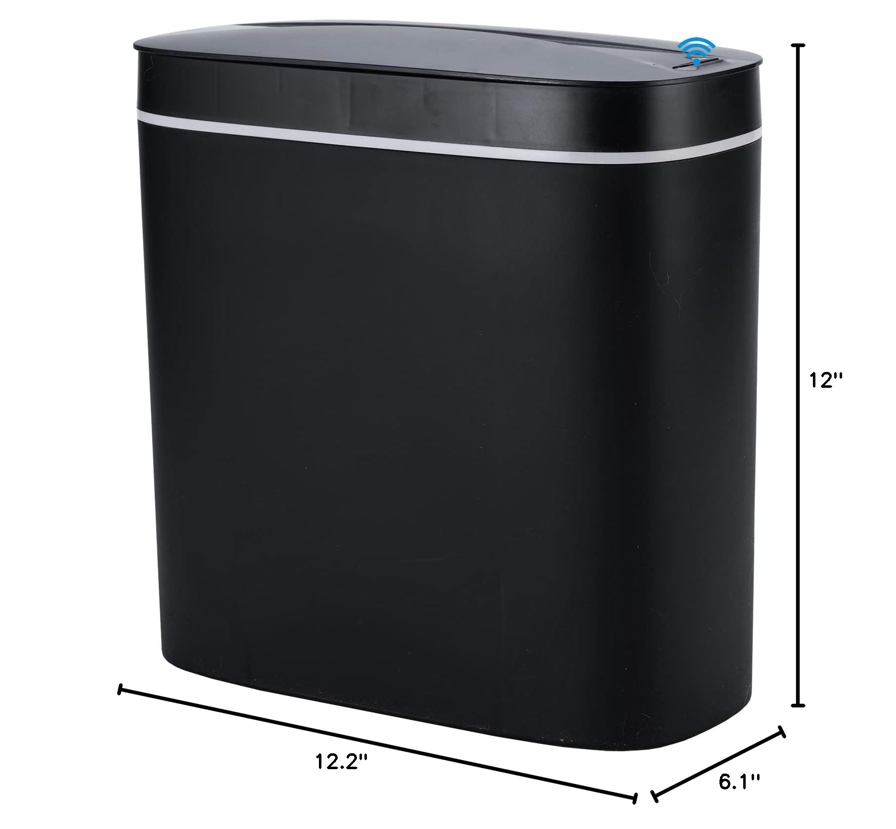 Sooyee 3.6 Gallon Automatic Touchless Trash Can with Lid - 14L Hands-Free Sensor or Foot Pedal Kitchen Office Bathroom Bedroom Living Room Garbage Bin - Perfect for Home, Office & Commercial Spaces (Black)