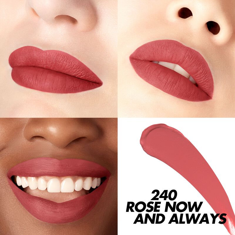 Rouge Artist For Ever Matte Rose Now And Always 240 - Long Lasting Matte Lipstick, Vegan & Cruelty Free Makeup | Perfect for Date Night, Wedding, and Special Occasions