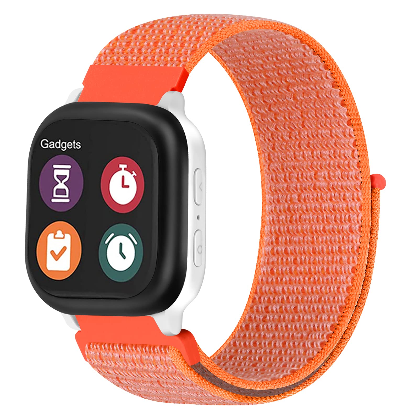 MHunter Kids Nylon Watch Band - 20mm Soft Breathable Sport Hook Loop Strap for Gizmo Watch 3 2 1 / Gabb Watch 3 2 1 / SyncUP Watch - Durable Replacement Smartwatch Bands for Boys & Girls - Perfect for School, Sports & Outdoor Activities