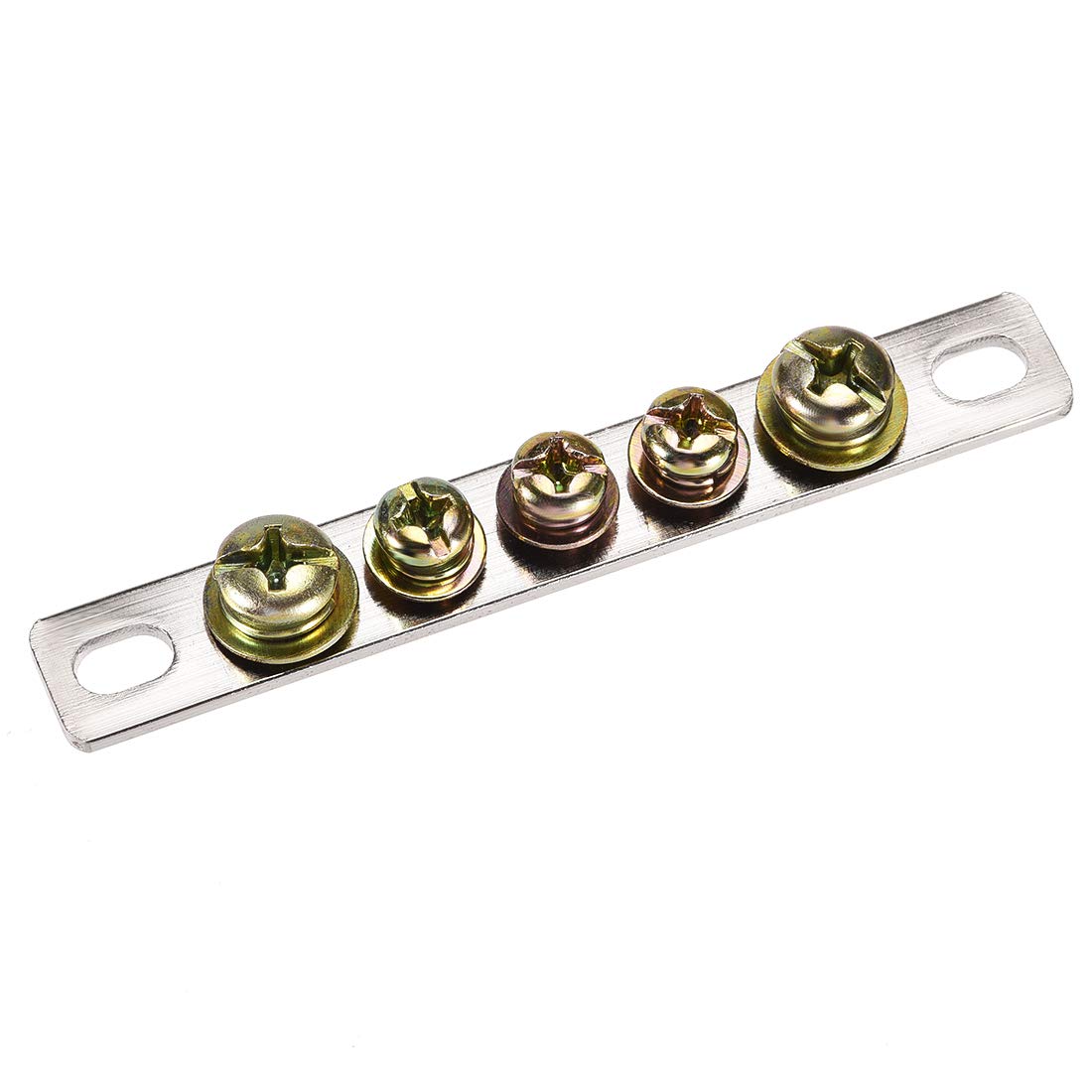 uxcell 5-Position Terminal Block Connector Bar - Straight Electric Barrier Strip with Ground Wire for Electrical Wiring & DIY Projects | Perfect for Home, Industrial & Automotive Applications
