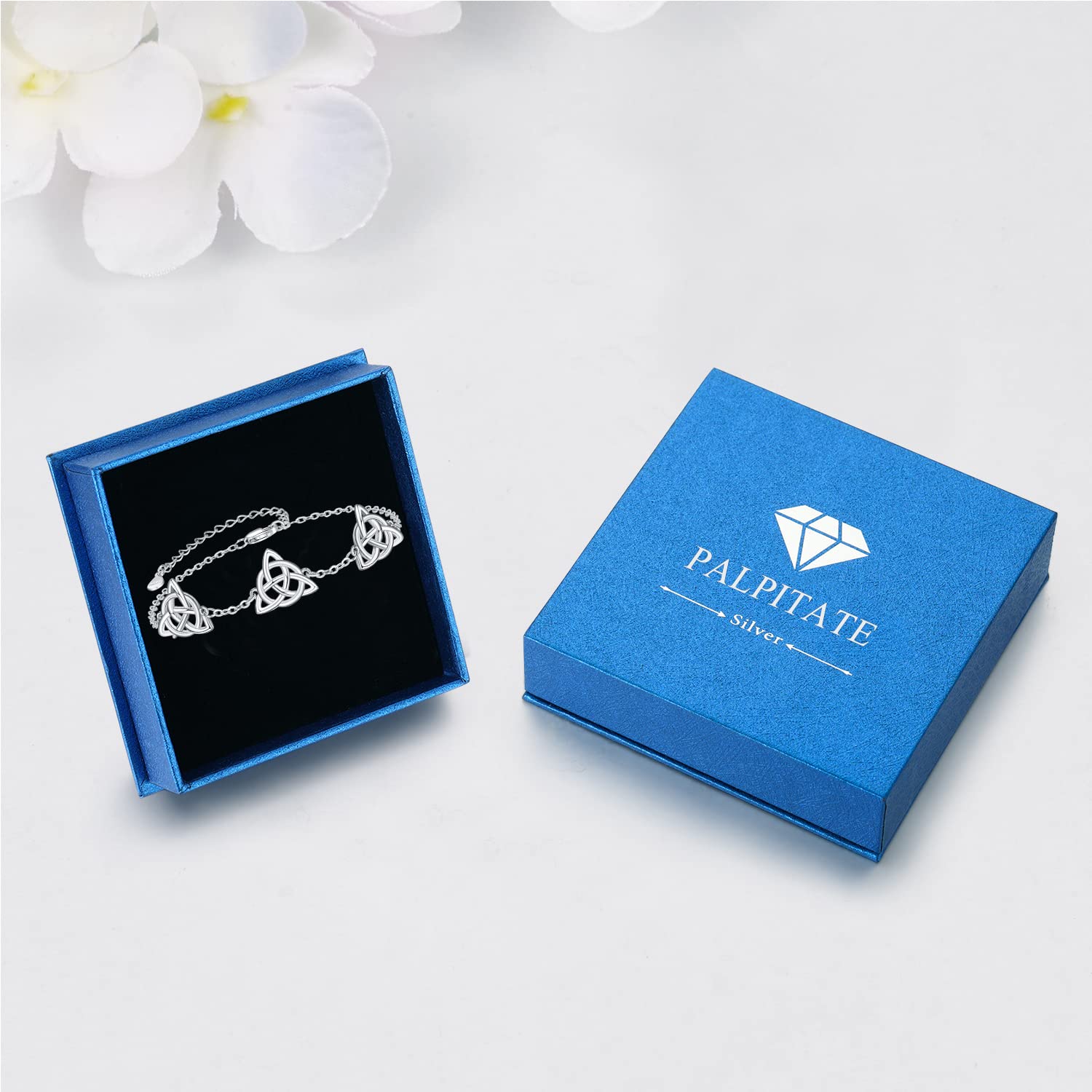 Trinity Celtic Knot Bracelet - 925 Sterling Silver Irish Jewelry for Women | Elegant Gift for St. Patrick's Day, Weddings & Special Occasions
