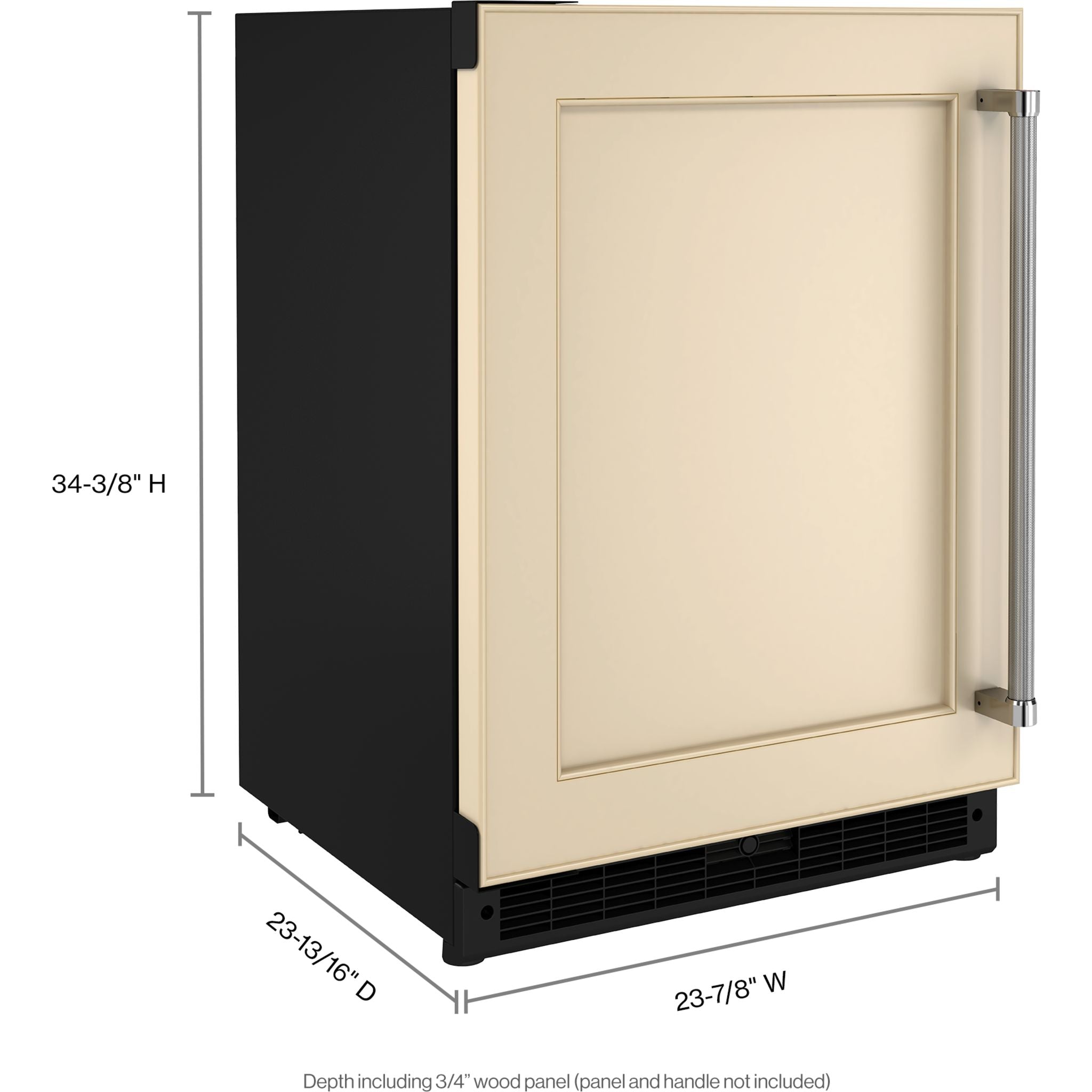 KitchenAid Undercounter Refrigerator 24 Inch Panel Ready - KURL114KPA Built-in Fridge for Kitchen, Bar & Outdoor Use - Energy Star Rated Stainless Steel Appliance