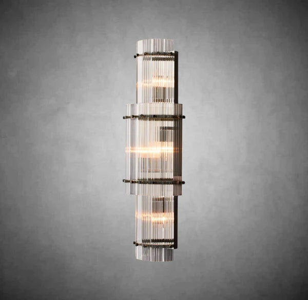 Lux Grand Round Sconce Wall Light - Modern Gold Finish LED Wall Sconce for Living Room, Bedroom, Hallway Lighting Decor