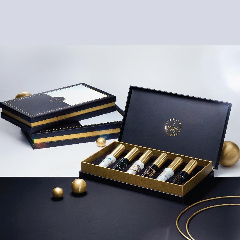 Legend 1942 Luxe Perfume Discovery Set by Amitabh Bachchan - 6 x 7ml Mini Bottles | Long-Lasting Unisex Fragrance | Eau de Cologne Gift Set for Men & Women | Perfect for Birthdays, Anniversaries & Daily Wear | Office, Date Night & Special Occasions