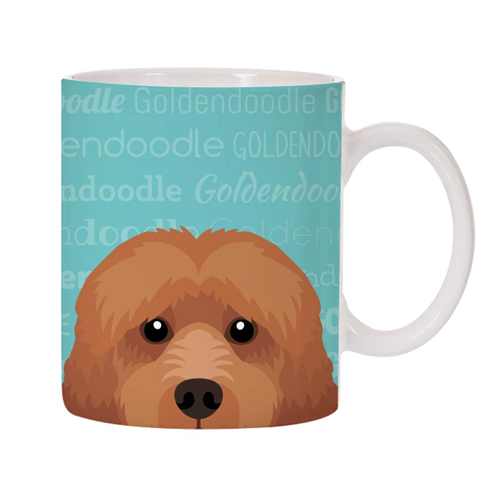 Goldendoodle Dog Breed 11oz Ceramic Coffee Mug - Cute Puppy Design for Tea & Hot Drinks - Perfect Gift for Dog Lovers & Home Office Use