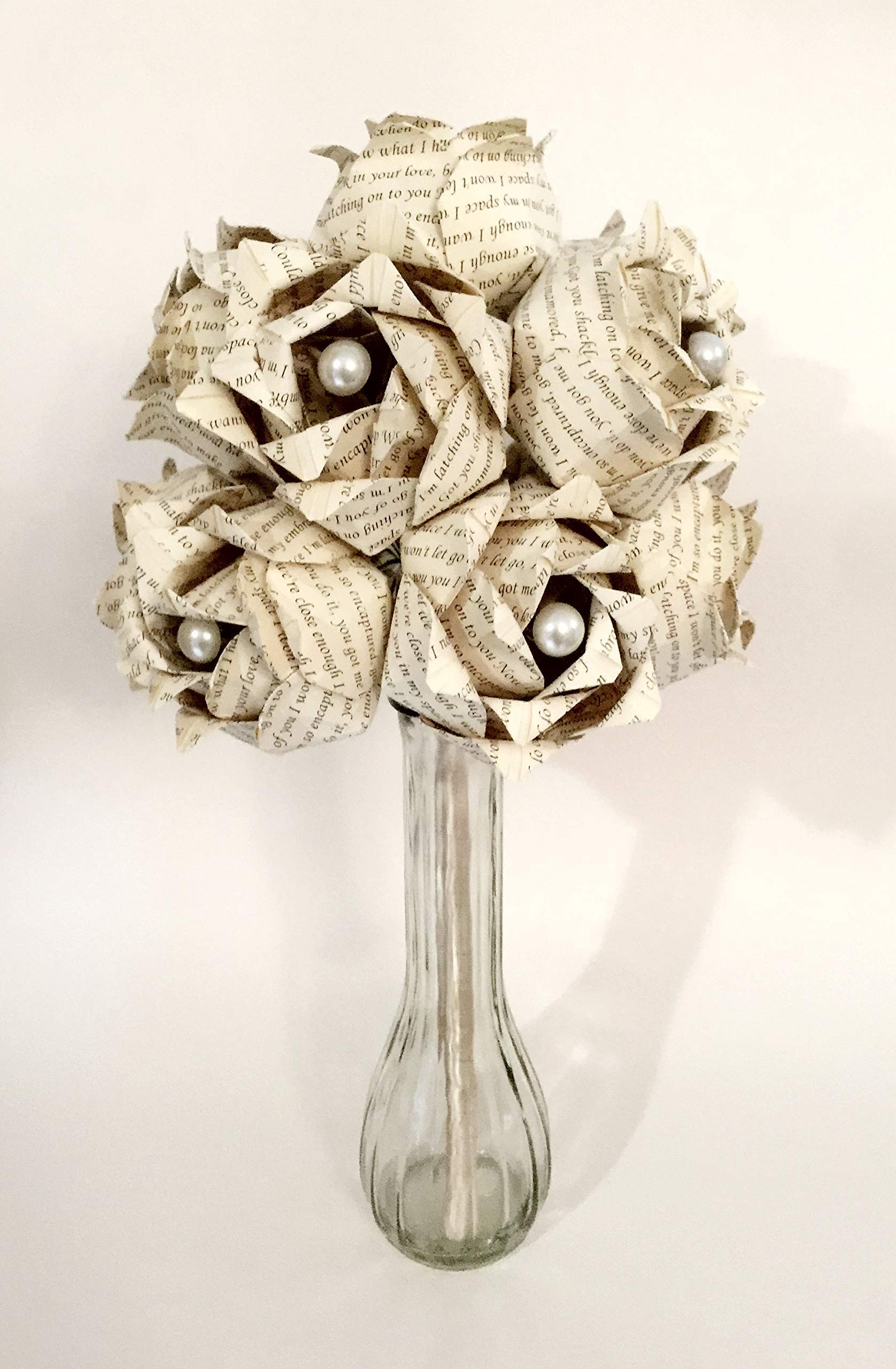 Handmade Paper Roses - Custom Anniversary Gift & Wedding Bouquet for Romantic Occasions