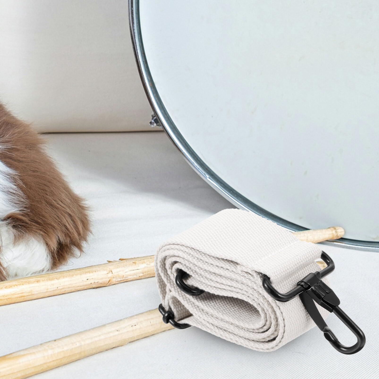 SAFIGLE Adjustable Cotton Snare Drum Strap - Comfortable Marching Drum Sling for Snare & Bass Drums - Perfect for Band Performances, Parades, and Drumline Practice