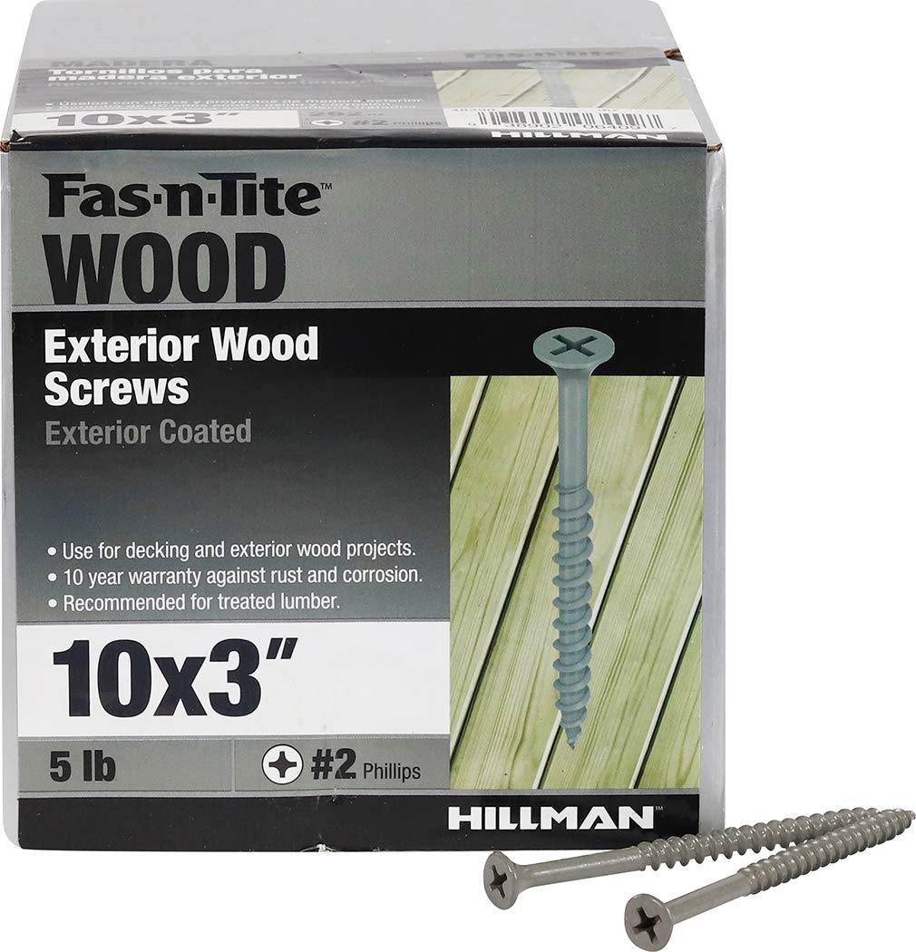 HILLMAN FASTENERS 48390 292-Piece Gray Wood Screws - Premium Construction & DIY Fasteners for Furniture, Cabinets, and Home Improvement Projects