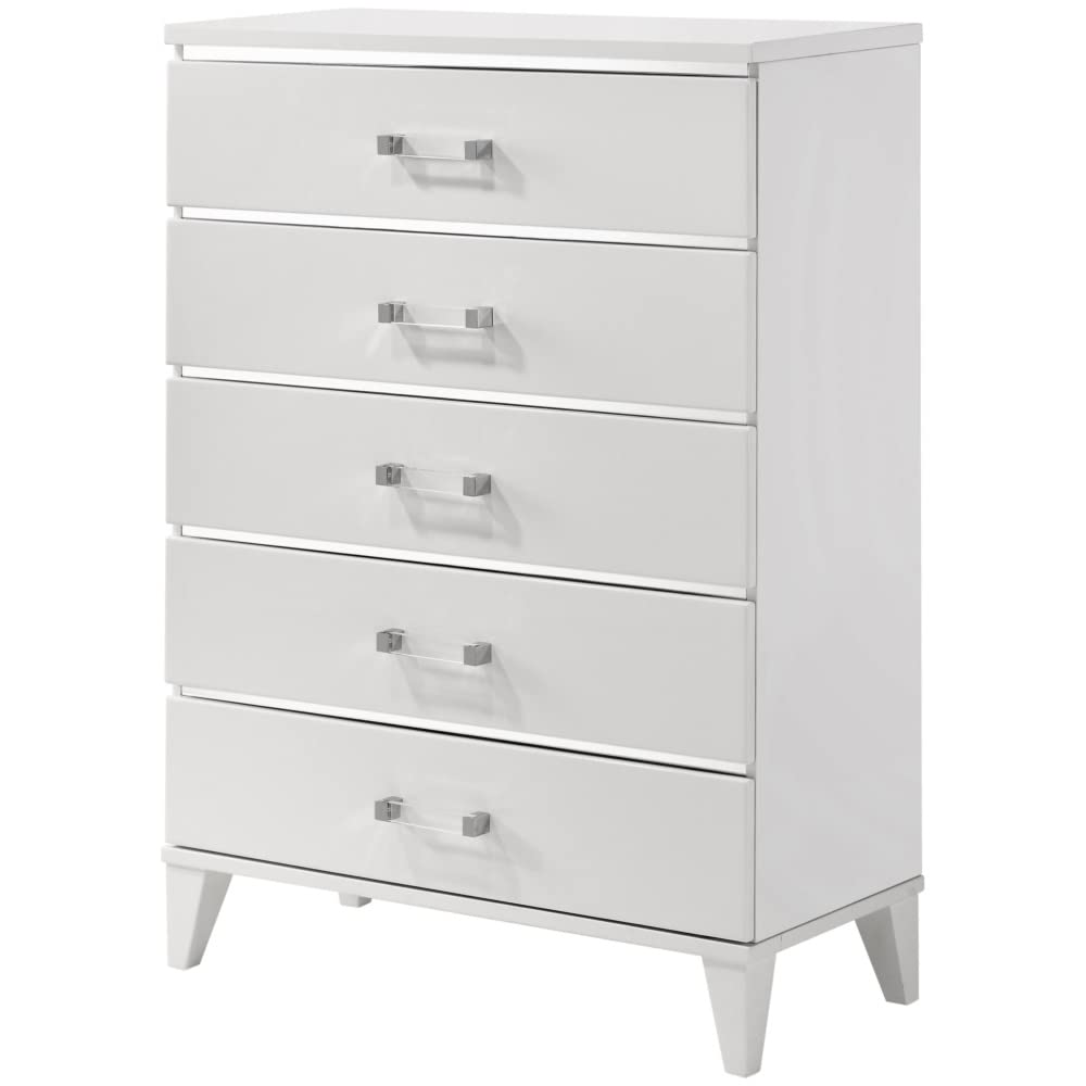 HuaZo White Finish Chelsie Chest Bed Frame - 35