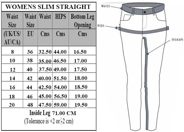 ENZO Women's Slim Straight Leg Jeans - Stretch Cotton Denim Pants for Casual Wear, Office & Everyday Outfits