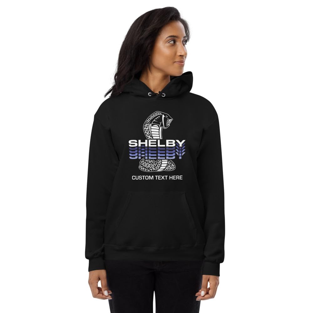 **Personalized Shelby Snake Logo Fleece Hoodie - Unisex Pullover Sweatshirt - Custom Muscle Car Gift for Racing Fans & Enthusiasts - Perfect for Car Shows & Casual Wear**    (Note: I removed 