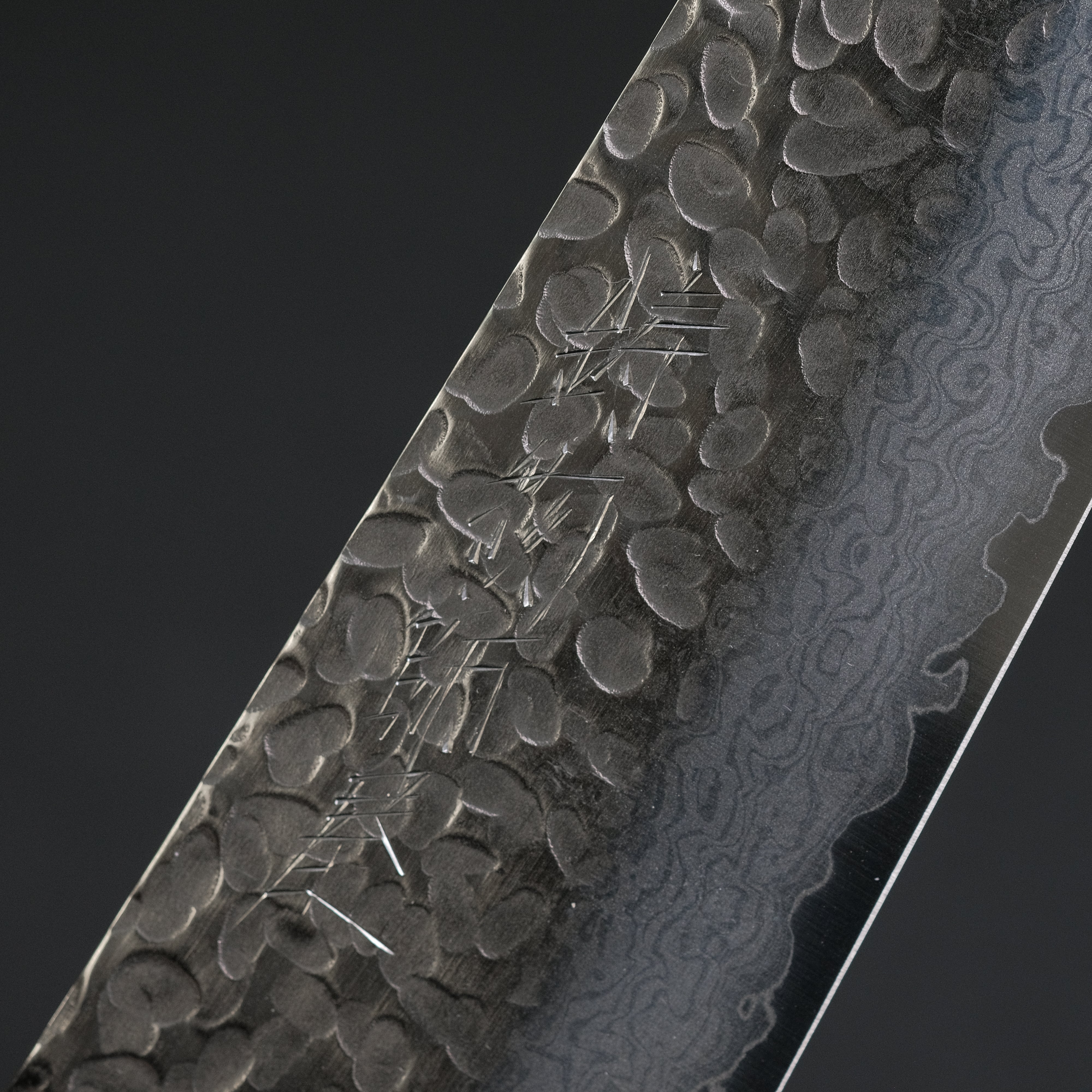 Hitohira Imojiya ST Tsuchime Damascus Gyuto 210mm Japanese Chef Knife - Hand-Forged Stainless Steel Blade with Imitation Mahogany Handle (Yo Handle) - Perfect for Sushi, Meat Cutting & Professional Kitchen Use