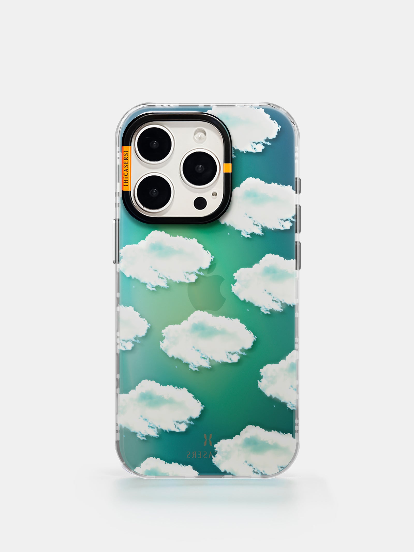 Iridescent Green Cumulus Pattern Phone Case - Trendy Protective Cover for iPhone & Android - Perfect for Daily Use, Travel & Gifting