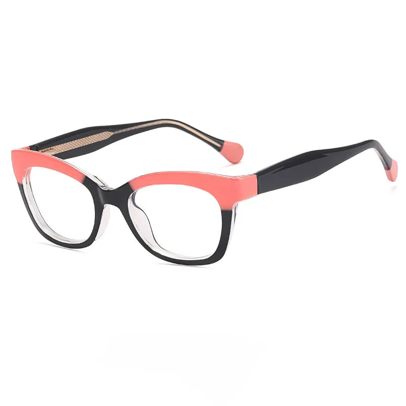 CCspace Women's Full Rim Square Titanium Eyeglasses Frame - Lightweight TR90 Comfortable Glasses for Work, Reading & Daily Fashion Accessory