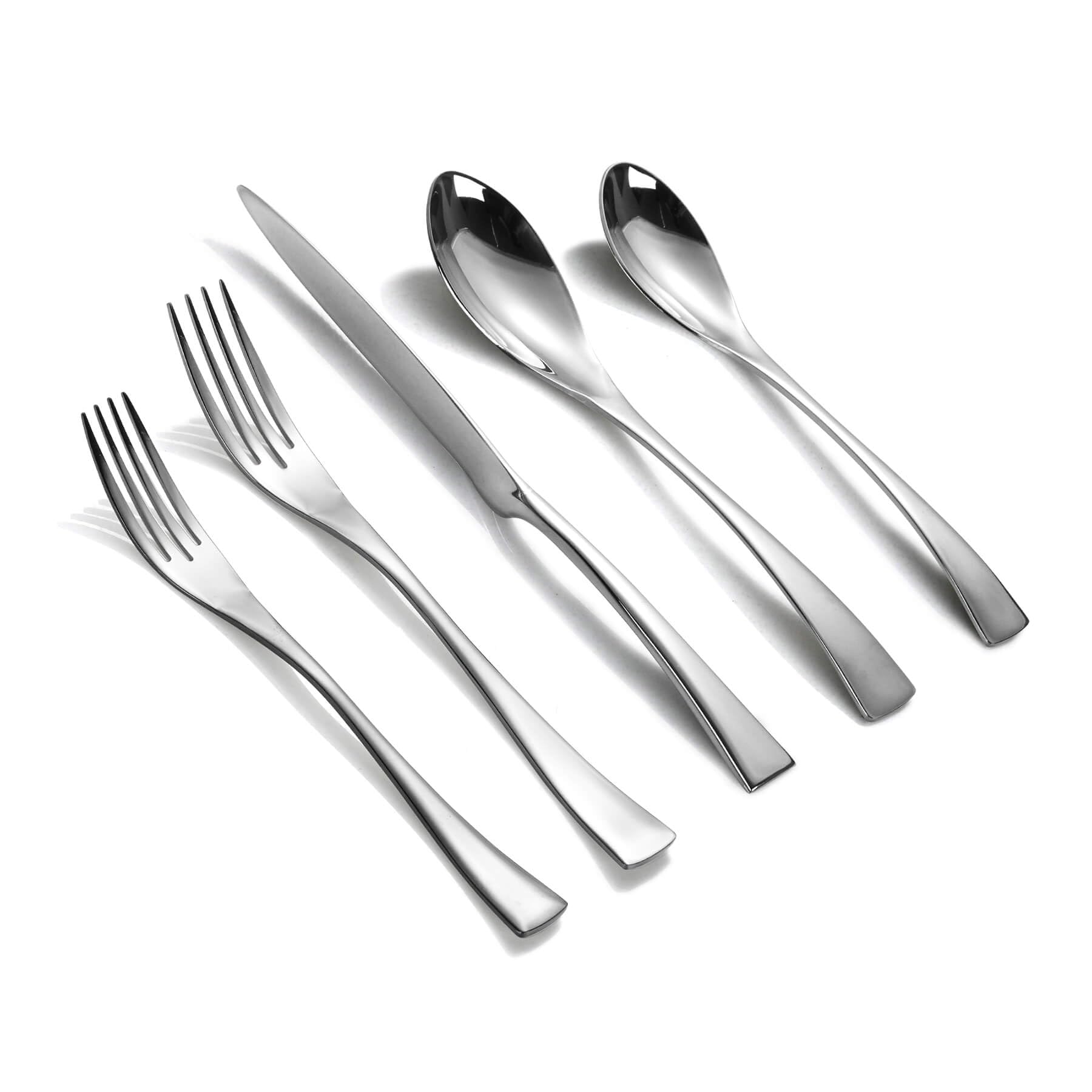 20-Piece Stainless Steel Silverware Set for 4 - 18/10 Heavy Duty Flatware with Forged Knife, Mirror Polished Cutlery Set (Forks, Spoons, Knives) - Dishwasher Safe - Perfect for Dinner Parties, Restaurants & Everyday Dining